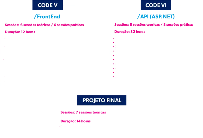 CODE 5, CODE 6 e PROJETO FINAL - Academia Junior Developer